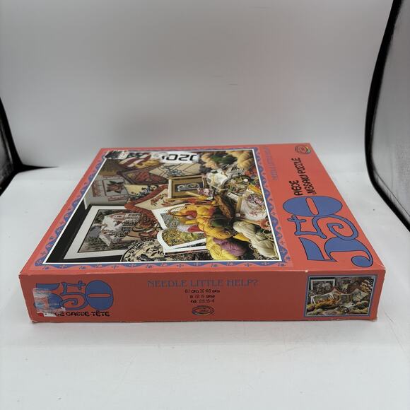 Vintage Ceaco Needle Little Help Jigsaw Puzzle 550 Piece 1995 USA 24"x18"‎ - Picture 5 of 7